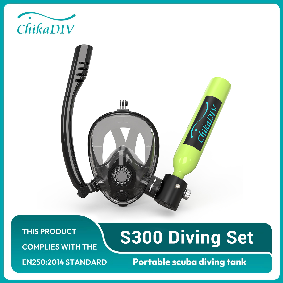 Oxygen Mask Non-Rebreather - ChikaDIV 0.5L Full Face Snorkel Mask